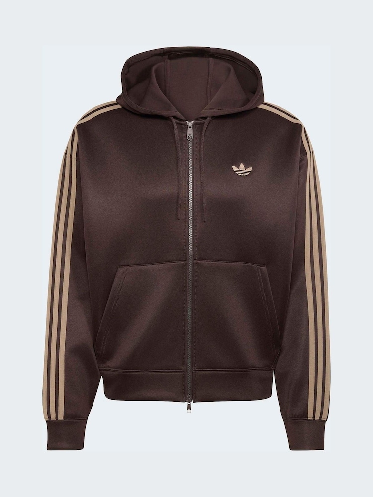 adidas originals Brown Adidas Adicolor Spacer Oversized Hoodie - Image 6 of 6