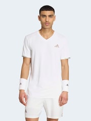 adidas White Tennis Climacool + Freelift Pro T-Shirt - Image 1 of 7