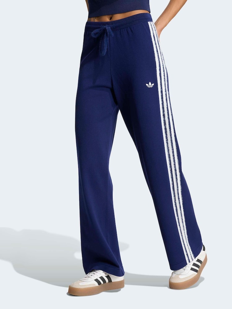 adidas Originals Blue Knit Firebird Track Pants - Image 1 of 6 adidas Originals Blue Knit Firebird Track Pants - Image 1 of 6