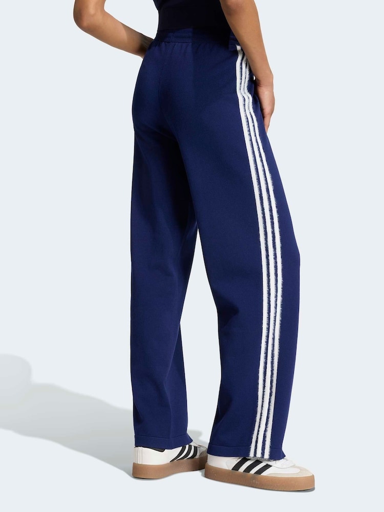 adidas Originals Blue Knit Firebird Track Pants - Image 2 of 6 adidas Originals Blue Knit Firebird Track Pants - Image 2 of 6