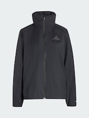 adidas Terrex Black Multi Essentials Two Layer Climaproof Rain Jacket - Image 5 of 6