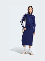 adidas Originals Blue Knitted Firebird Track Top - Image 2 of 6