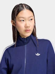 adidas Originals Blue Knitted Firebird Track Top - Image 4 of 6