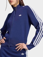 adidas Originals Blue Knitted Firebird Track Top - Image 5 of 6
