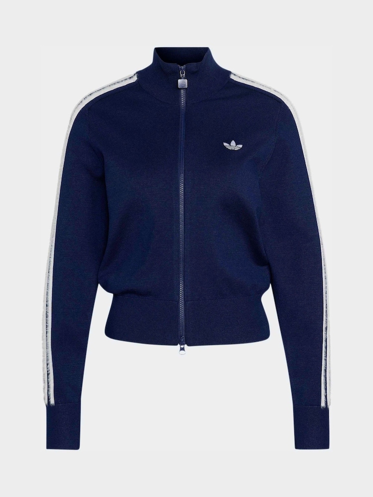 adidas Originals Blue Knitted Firebird Track Top - Image 6 of 6 adidas Originals Blue Knitted Firebird Track Top - Image 6 of 6