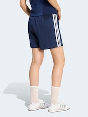 adidas originals Blue Pinstripe Firebird Shorts - Image 2 of 6
