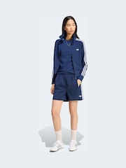 adidas originals Blue Pinstripe Firebird Shorts - Image 3 of 6