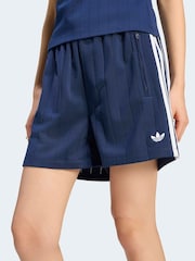 adidas originals Blue Pinstripe Firebird Shorts - Image 4 of 6