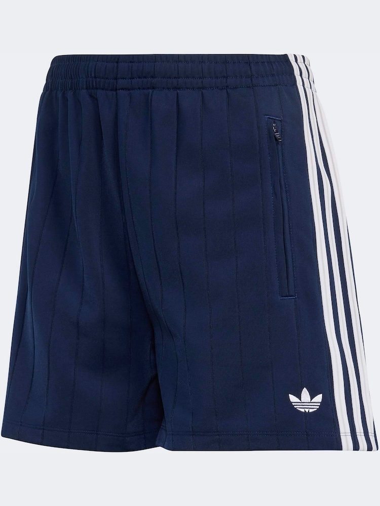 adidas originals Blue Pinstripe Firebird Shorts - Image 6 of 6