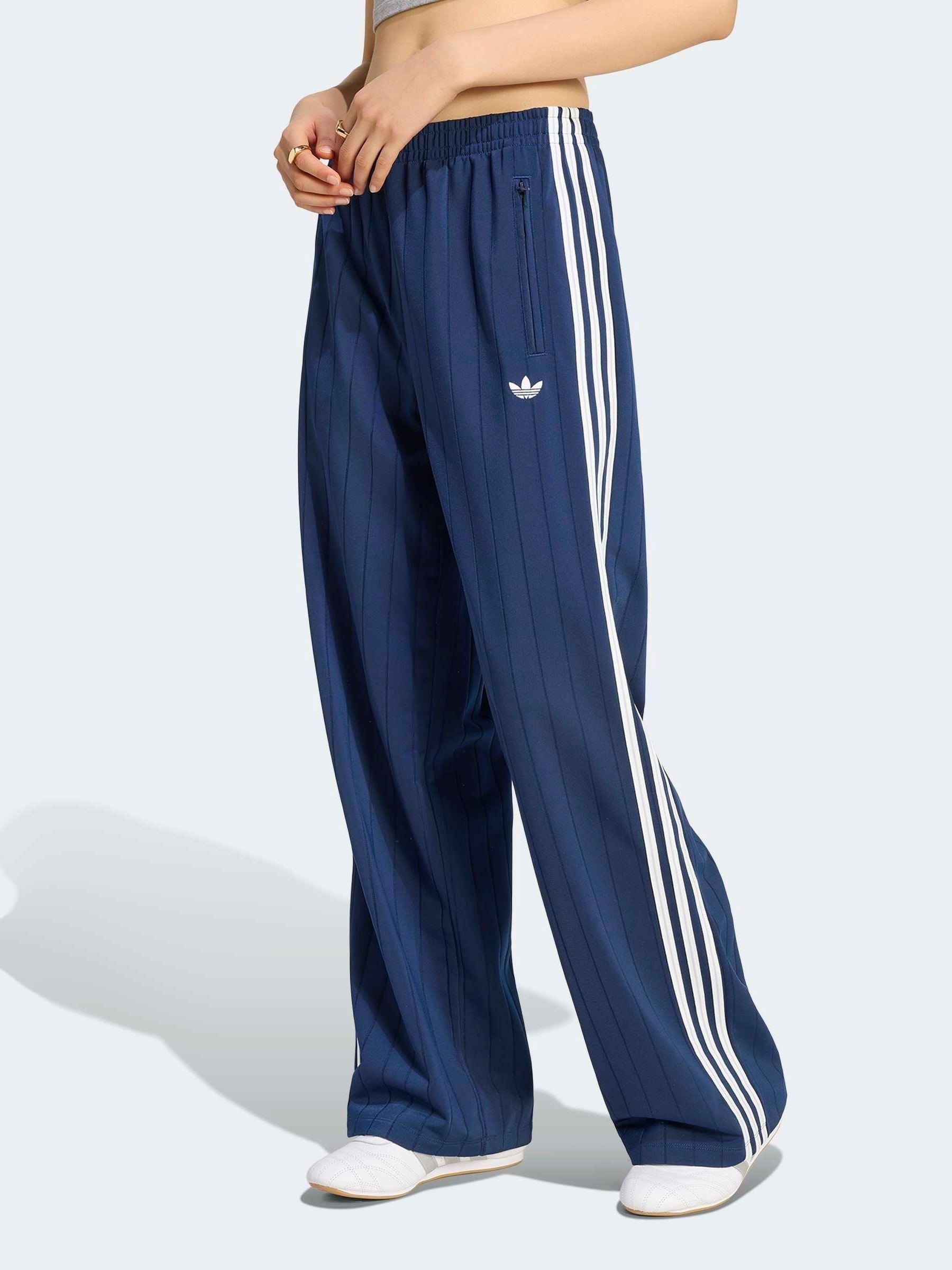  アディダス WIDE LEG PANTS ネイビー ストライプ Buy adidas Originals Blue Pinstripe Firebird Loose Trackpant from