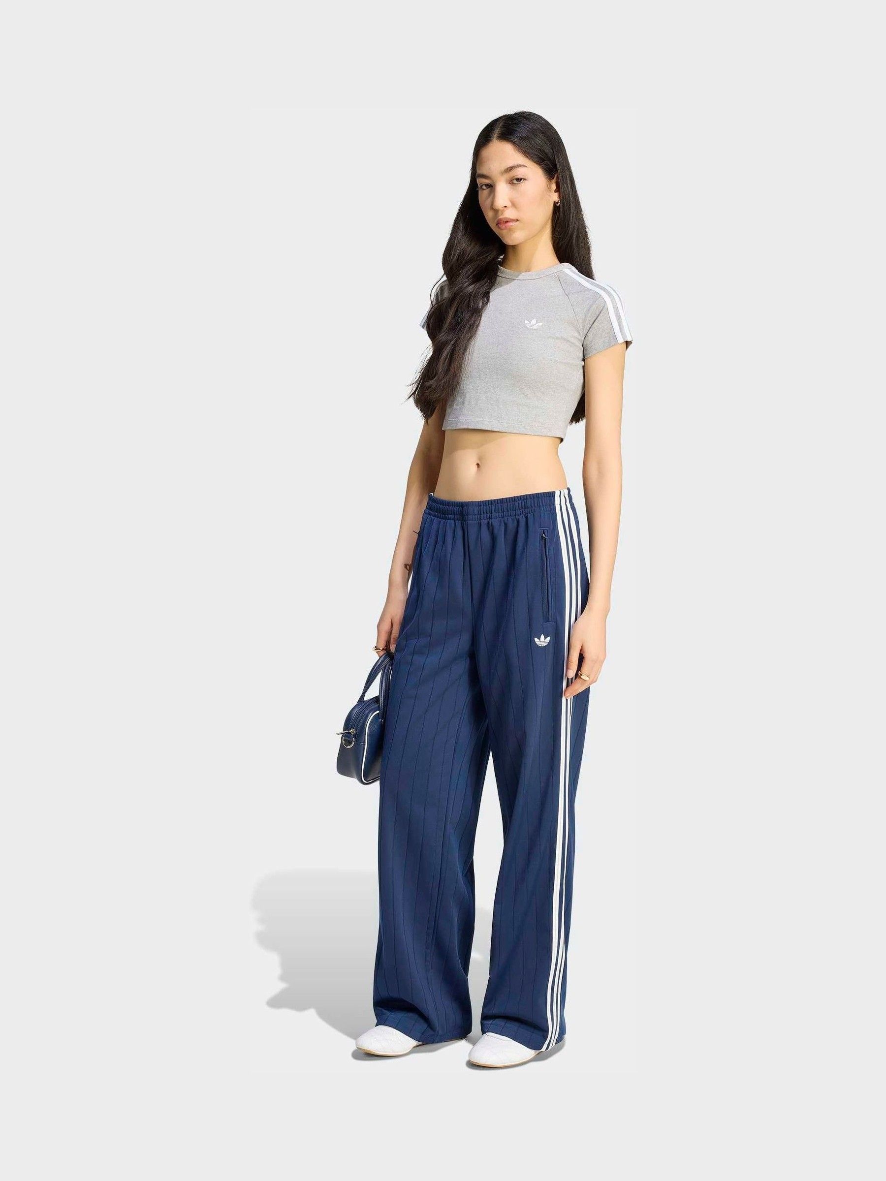 Buy adidas Originals Blue Pinstripe Firebird Loose Trackpant from