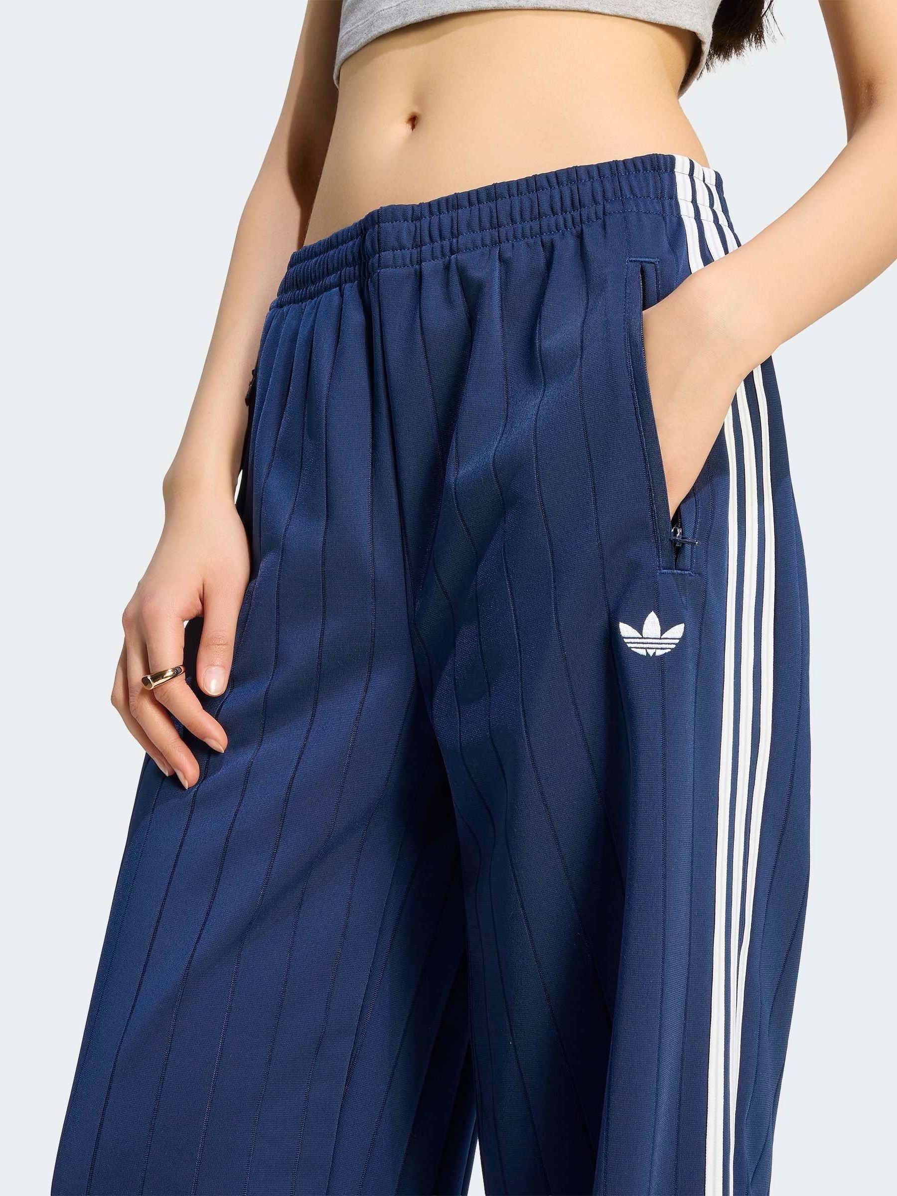 Buy adidas Originals Blue Pinstripe Firebird Loose Trackpant from