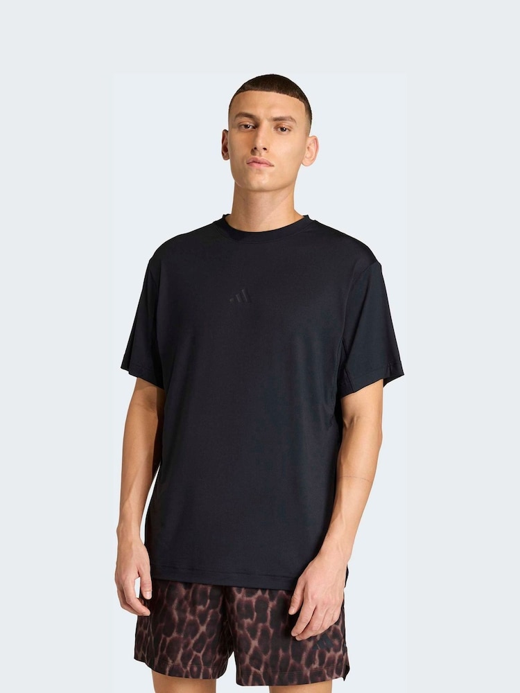 adidas Black Puremotion T-Shirt - Image 1 of 6 adidas Black Puremotion T-Shirt - Image 1 of 6