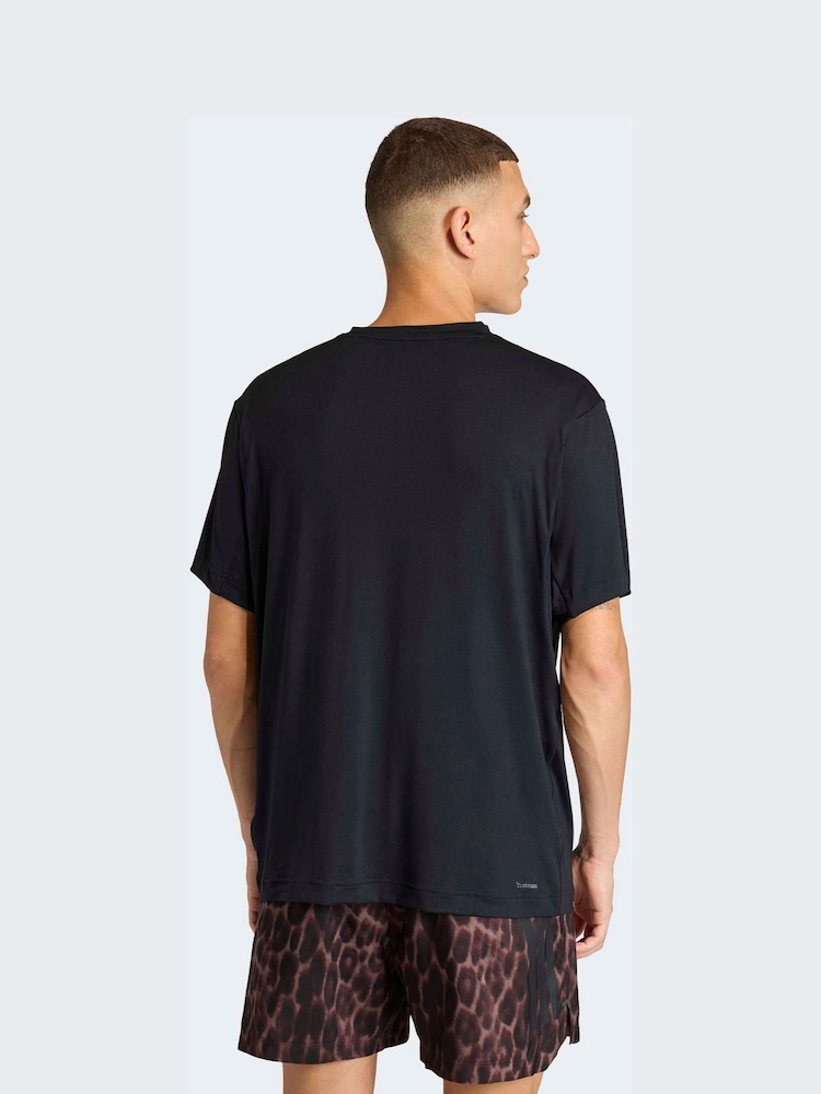 adidas Black Puremotion T-Shirt - Image 2 of 6 adidas Black Puremotion T-Shirt - Image 2 of 6