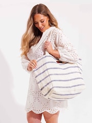 Seaspray Cream Jumbie Stripe Beach Bag And Purse Set - Image 1 of 4