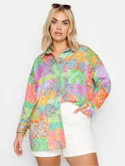 Yours Curve Orange Boyfriend Limited Shirt - Image 2 of 6