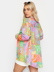 Yours Curve Orange Boyfriend Limited Shirt - Image 4 of 6