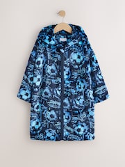 Blue Football Zip Fleece Hooded Blanket (5-16yrs) - Image 1 of 4
