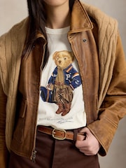 Polo Ralph Lauren White Polo Bear Cotton Crew Neck T-Shirt - Image 3 of 5