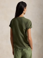 Polo Ralph Lauren Green Polo Bear Cotton Crew Neck T-Shirt - Image 2 of 5
