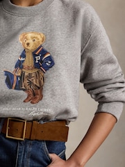 Polo Ralph Lauren Grey Polo Bear Crew Neck Sweatshirt - Image 4 of 4