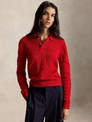 Polo Ralph Lauren Polo Collar Cable Knit Sweater - Imagen 1 de 5