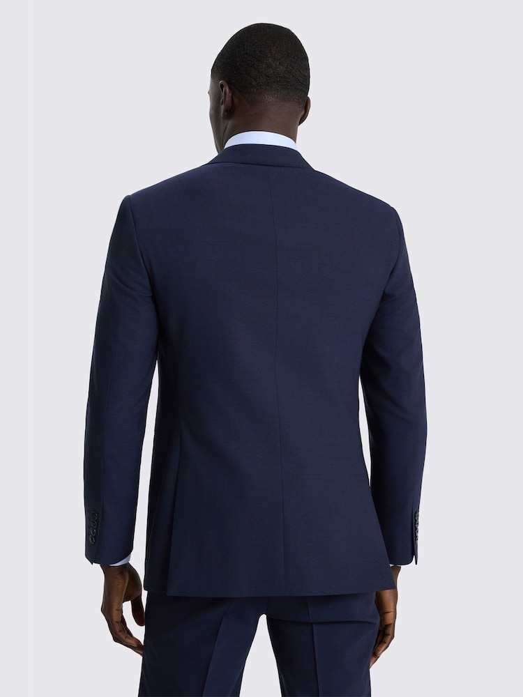 MOSS Blue Slim Fit Performance Suit Jacket - Image 2 of 5