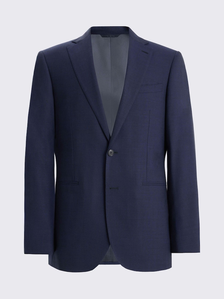 MOSS Blue Slim Fit Performance Suit Jacket - Image 5 of 5