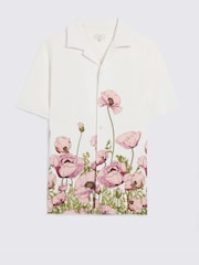 MOSS Pink Poppy Print Cuban Shirt - Image 4 of 4