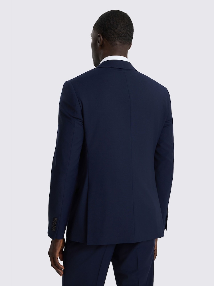MOSS Blue Slim Fit Suit Jacket - Image 4 of 4