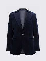 MOSS Ink Blue Slim Fit Performance Suit Jacket - Image 7 of 7