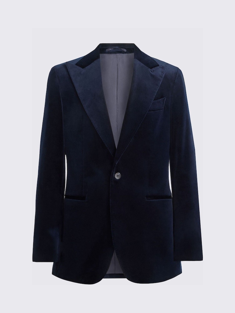 MOSS Ink Blue Slim Fit Performance Suit Jacket - Image 7 of 7 MOSS Ink Blue Slim Fit Performance Suit Jacket - Image 7 of 7