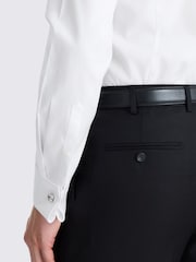 MOSS White Slim Fit Pinpoint Oxford Non Iron Cotton Shirt - Image 2 of 3