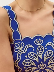 Monsoon Blue Keira Embroidered Midi Dress - Image 3 of 4