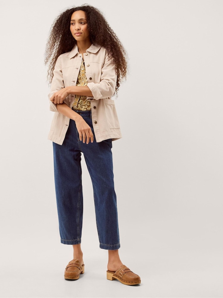 Monsoon Natural Mabel Longline Denim Jacket - Image 1 of 6