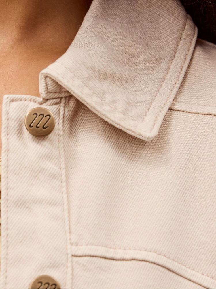 Monsoon Natural Mabel Longline Denim Jacket - Image 2 of 6