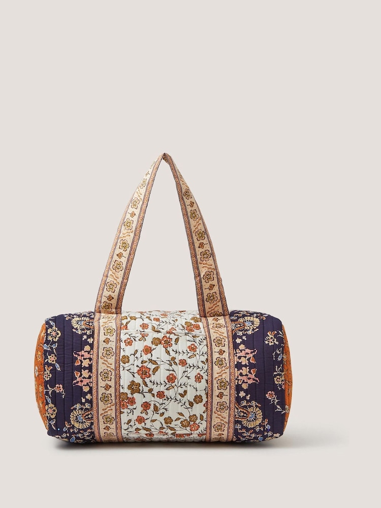 Monsoon Blue Ines Floral Patchwork Quilted Weekend Bag - Image 1 of 3