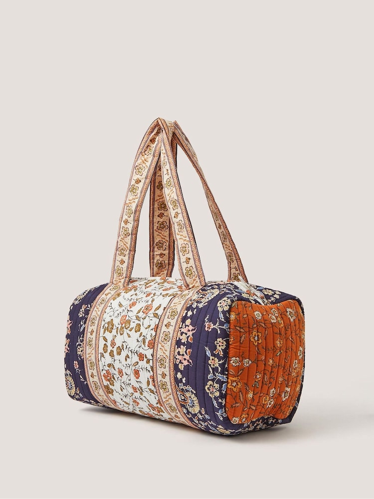 Monsoon Blue Ines Floral Patchwork Quilted Weekend Bag - Image 2 of 3