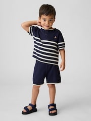 Gap Navy Henley Stripe knitted Set (6mths-5yrs) - Image 1 of 4