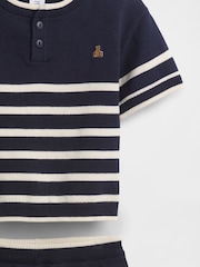 Gap Navy Henley Stripe knitted Set (6mths-5yrs) - Image 4 of 4