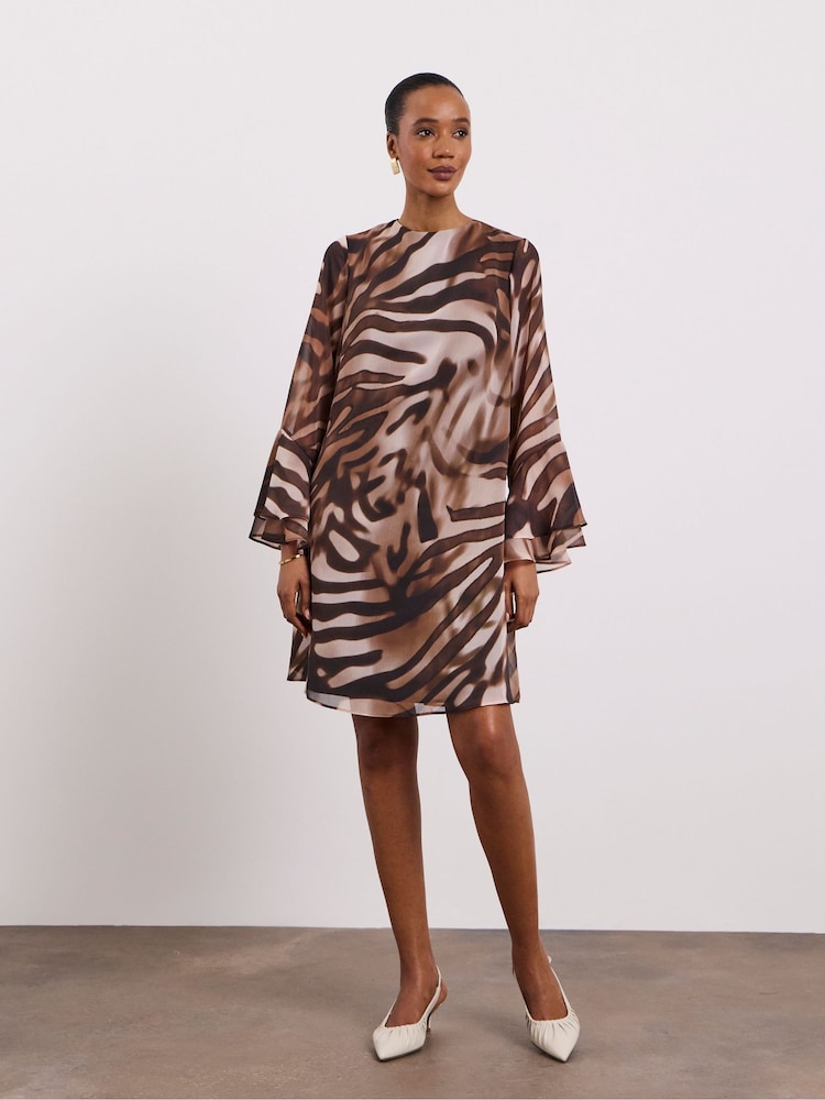 Joanna Hope Animal Pleated Shift Dress - Image 1 of 4