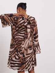 Joanna Hope Animal Pleated Shift Dress - Image 2 of 4