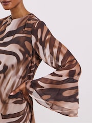 Joanna Hope Animal Pleated Shift Dress - Image 4 of 4