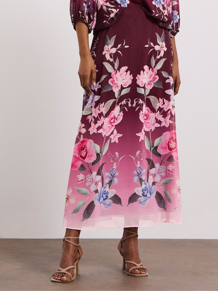 Joanna Hope Pink Drop Waist Pleated Skirt - Image 4 of 4