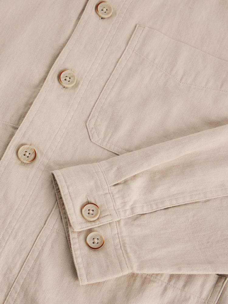 White Stuff Brown Westgate Linen Blend Jacket - Image 6 of 6
