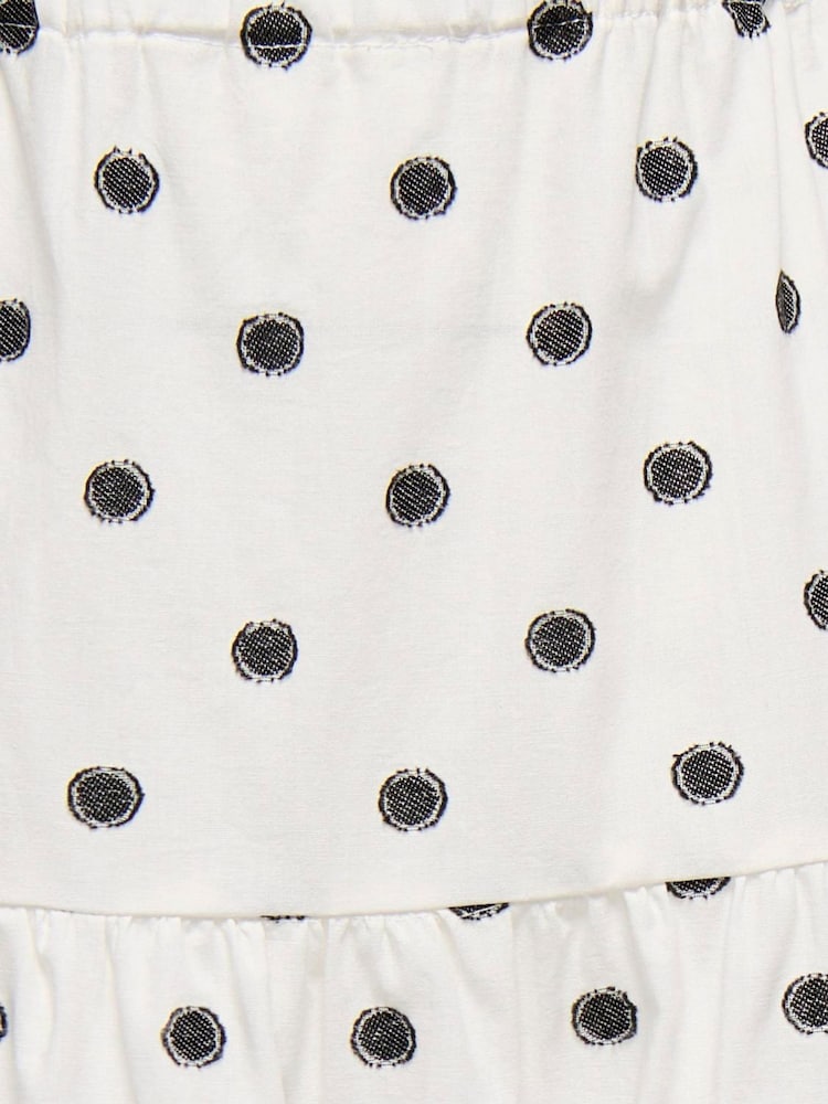 ONLY KIDS White Polka Dot Tiered Skirt Coord - Image 4 of 4