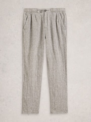 White Stuff Grey Skelmer Linen Trousers - Image 1 of 2