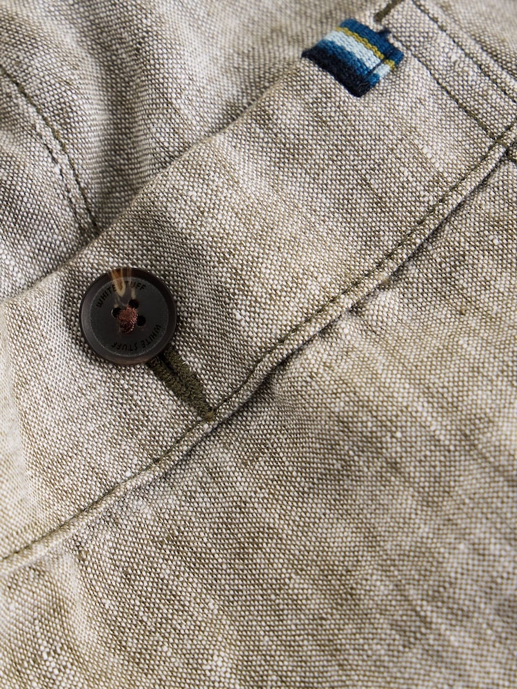 White Stuff Grey Skelmer Linen Trousers - Image 2 of 2