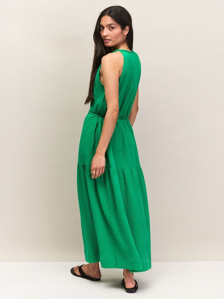 green rope dress Momyknows Chic Green Braided Rope Bodycon Backless Oblique Shoulder Vacation Maternity Mini Dress, Green / M