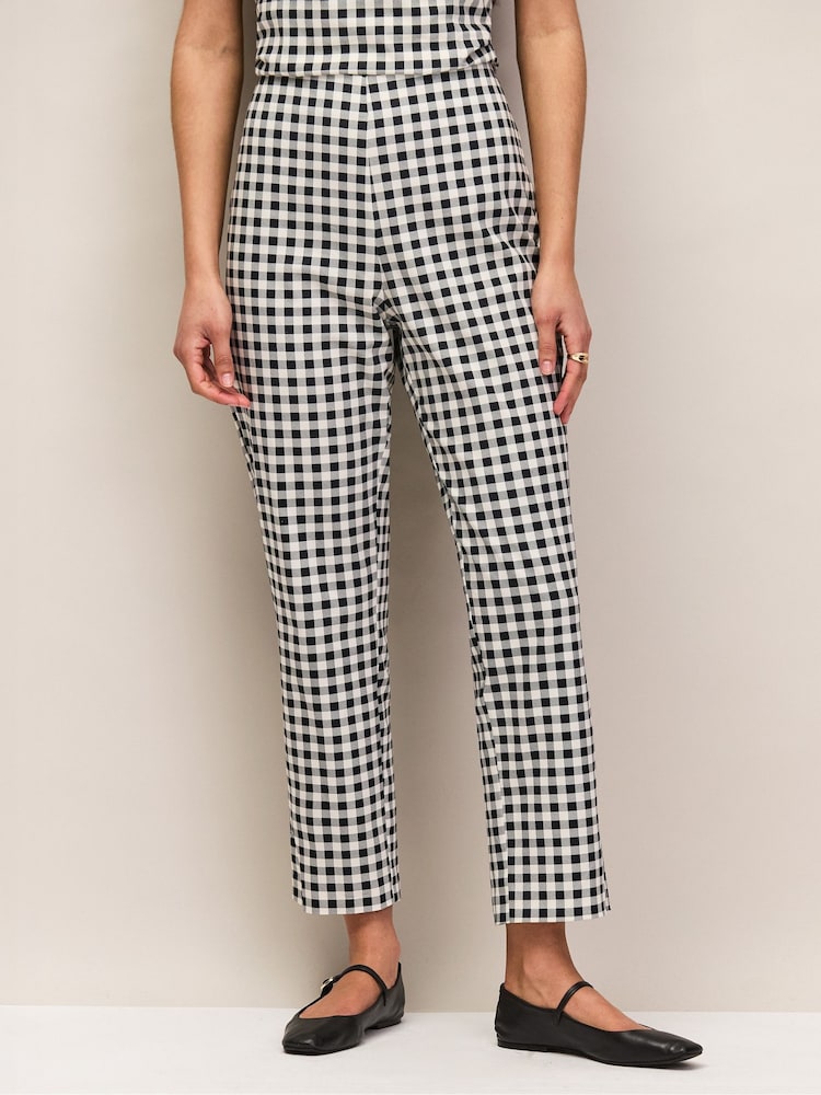 Ro&Zo Black/White Gingham Cigarette Trousers - Image 6 of 6